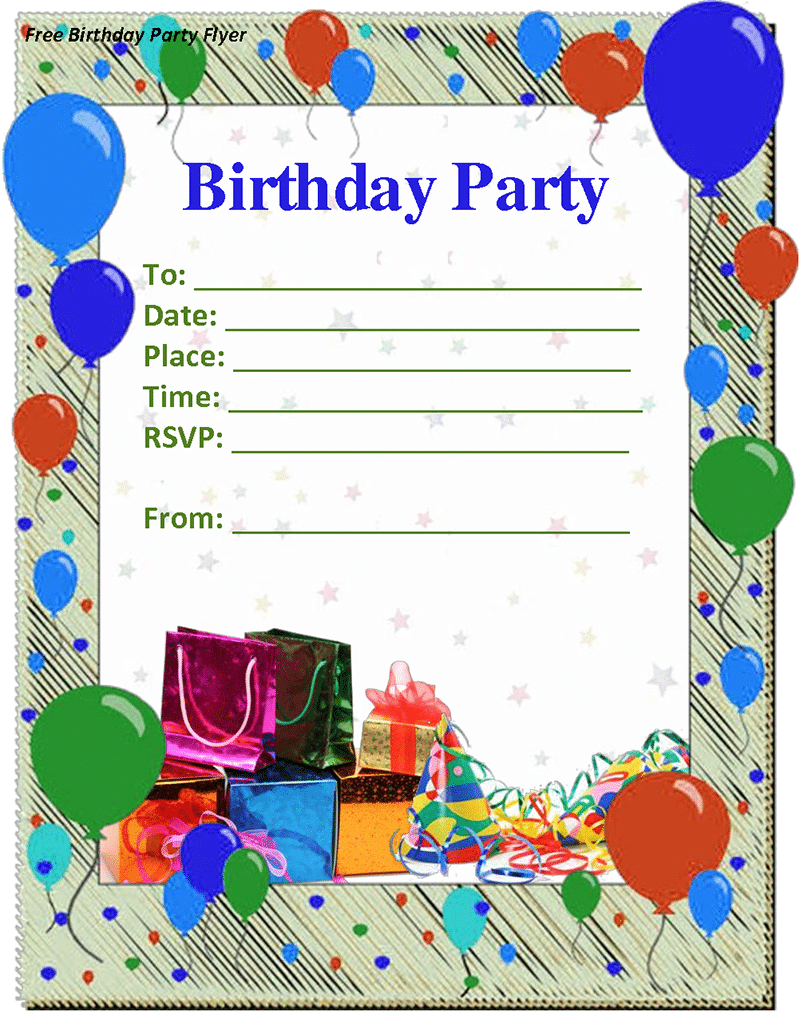 Doc  648568  Birthday Party Invitation Template Word â Birthday